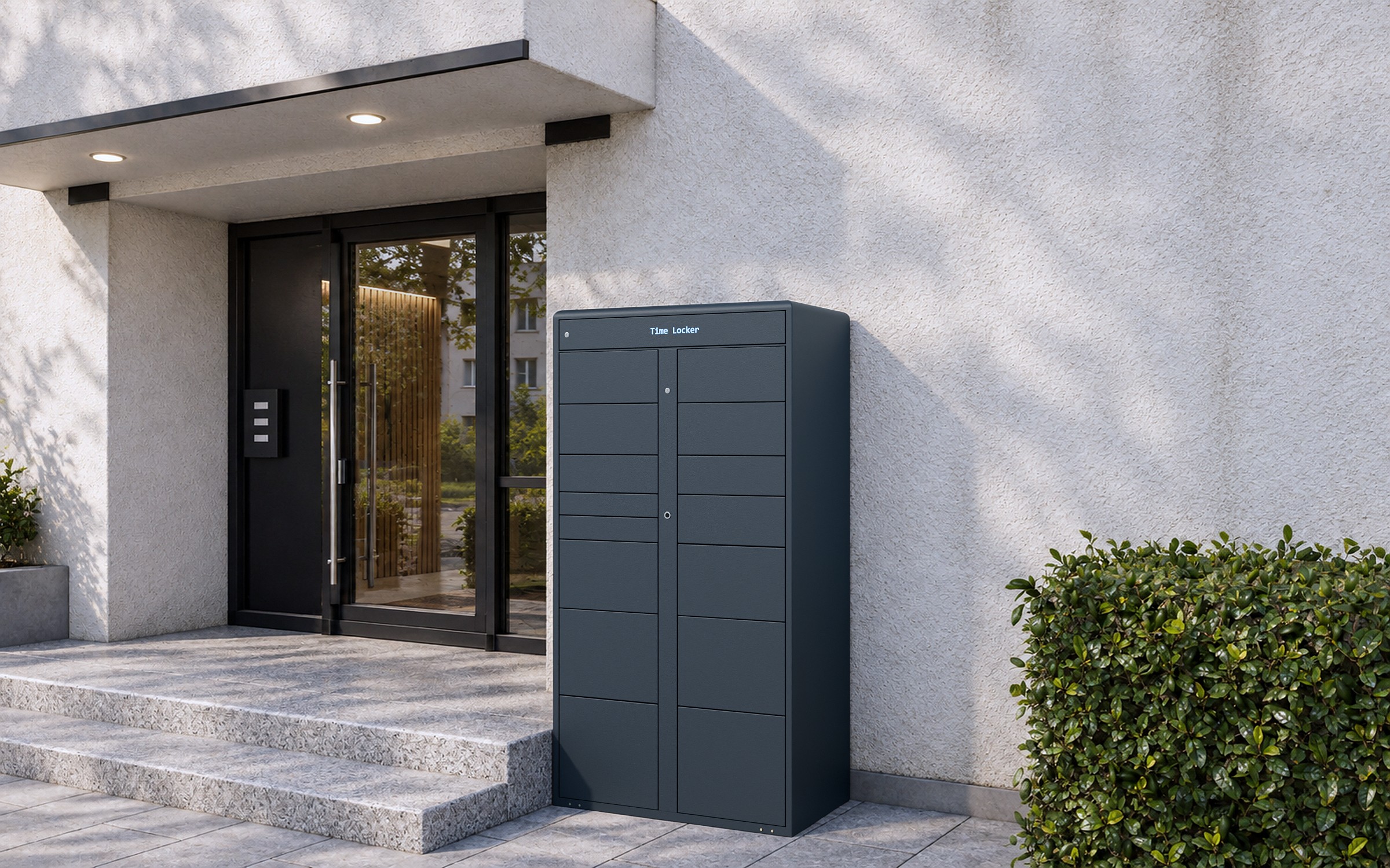 Time Locker paketomat ispred ulaza u stambenu zgradu