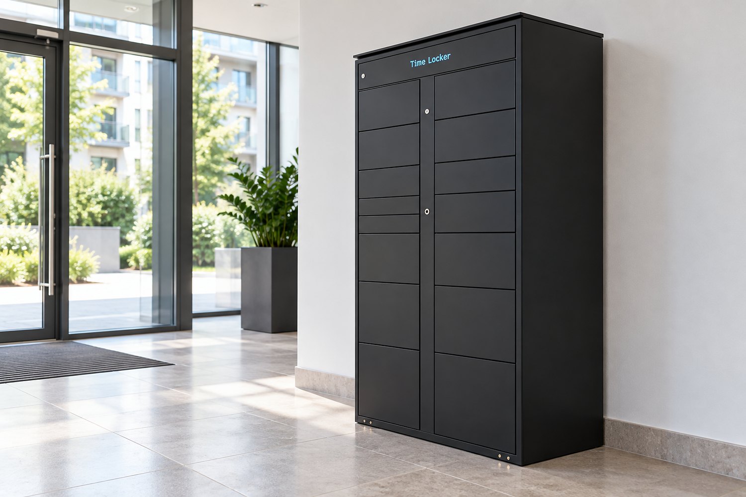 Veliki Time Locker u predvorju stambene zgrade