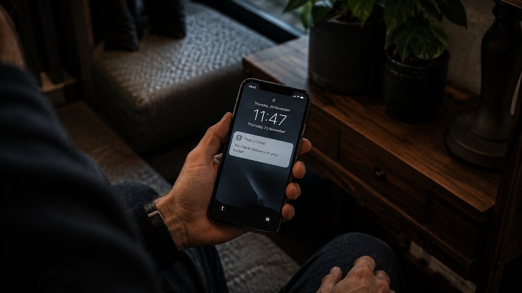 Telefon s Time Locker obavijesti o dostavi