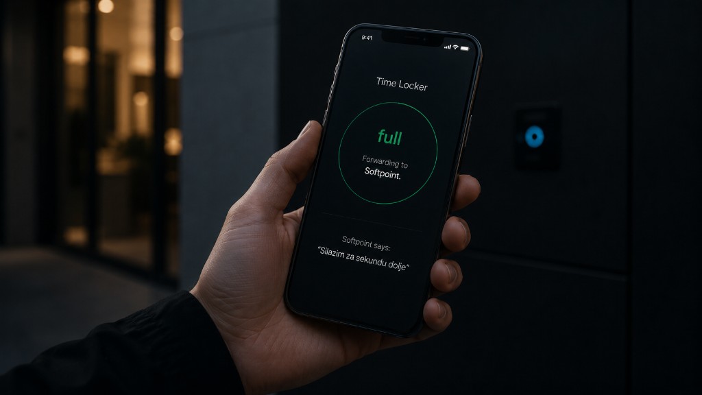 Telefon pokazuje pun locker i prosljeđivanje Soft Pointu