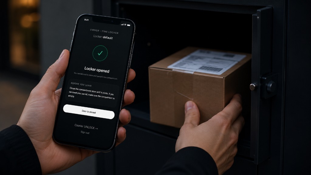 Time Locker aplikacija potvrđuje otvoren pretinac